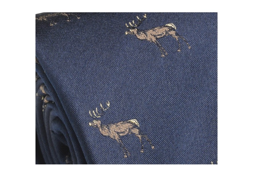 Cravate Laksen Cerf bleu marine