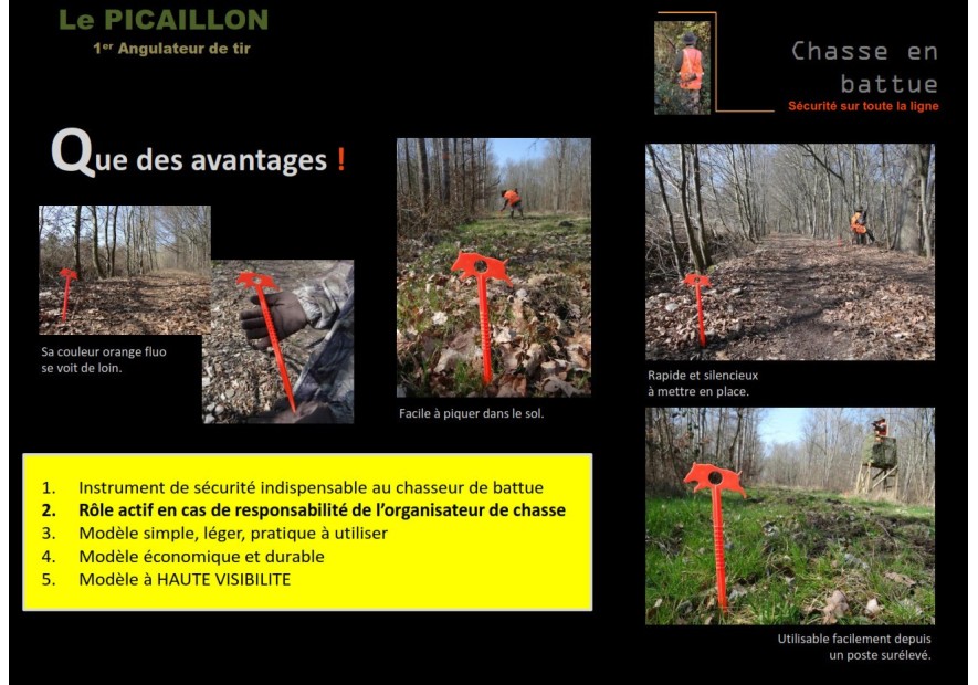 Piquet angulateur de tir Picaillon