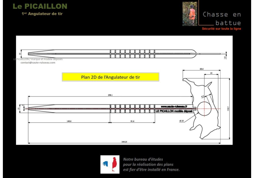 Piquet angulateur de tir Picaillon