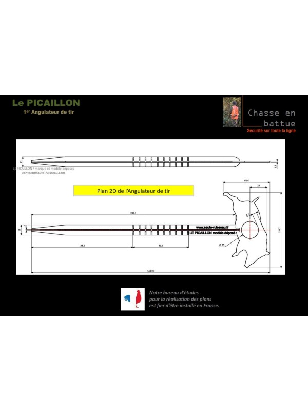 Piquet angulateur de tir Picaillon
