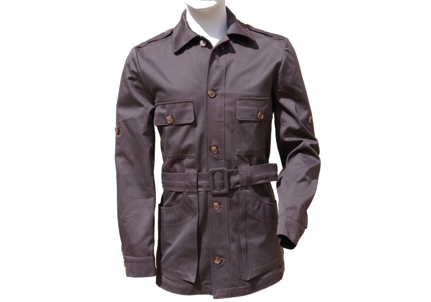 Veste saharienne verte Almazan Paris