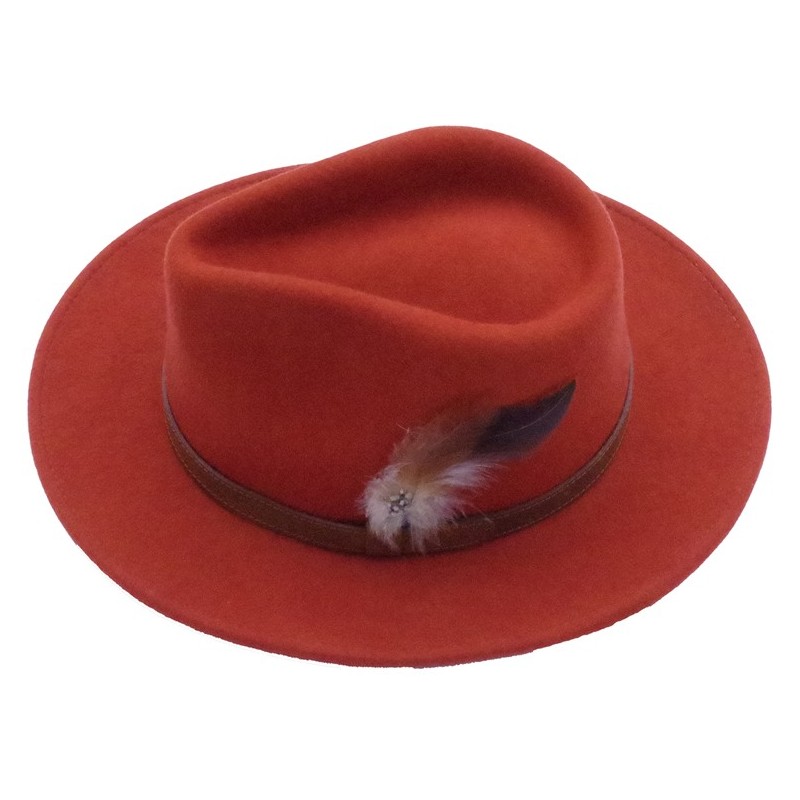 Chapeau feutre femme brique Lovergreen