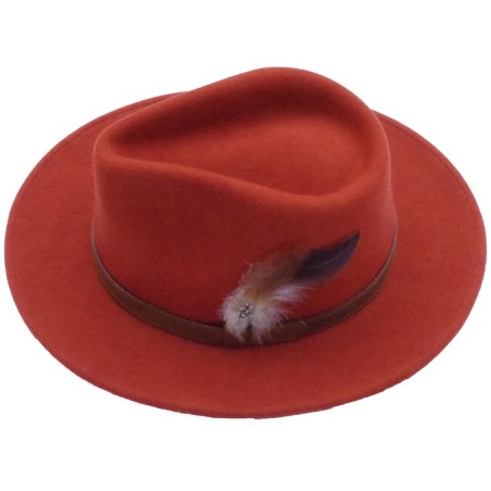 Chapeau feutre femme brique Lovergreen