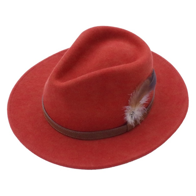 Chapeau feutre femme brique Lovergreen