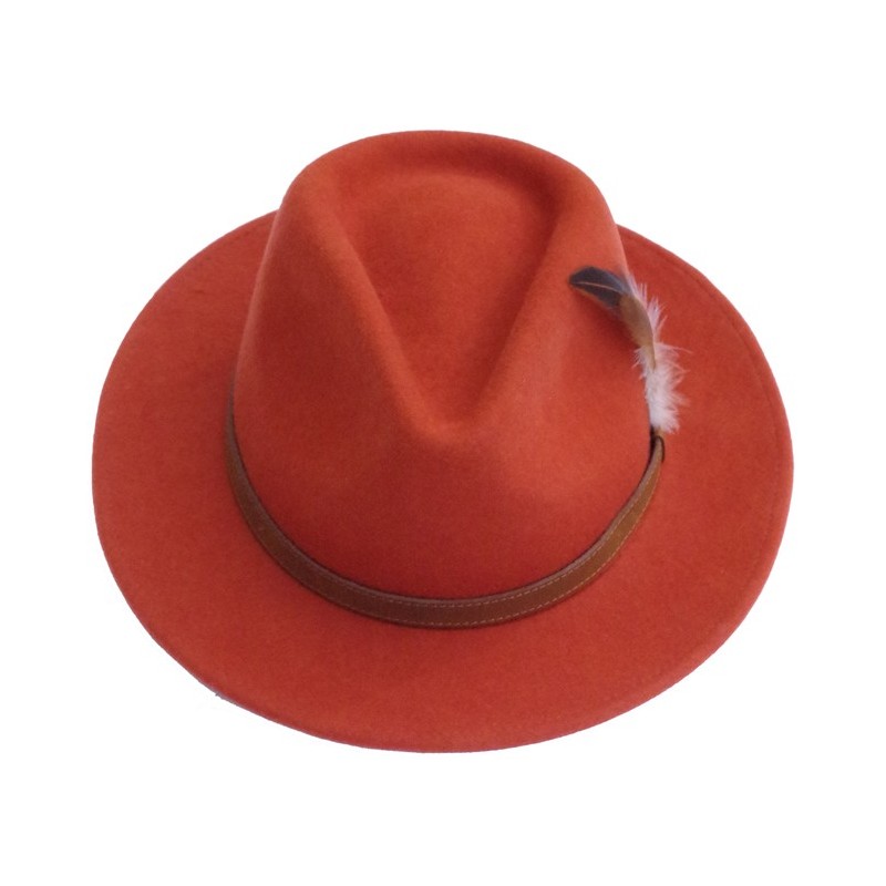 Chapeau feutre femme brique Lovergreen
