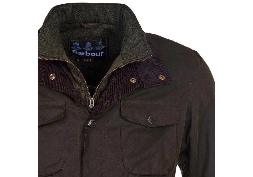 Veste huilée Barbour Ogston vert Olive