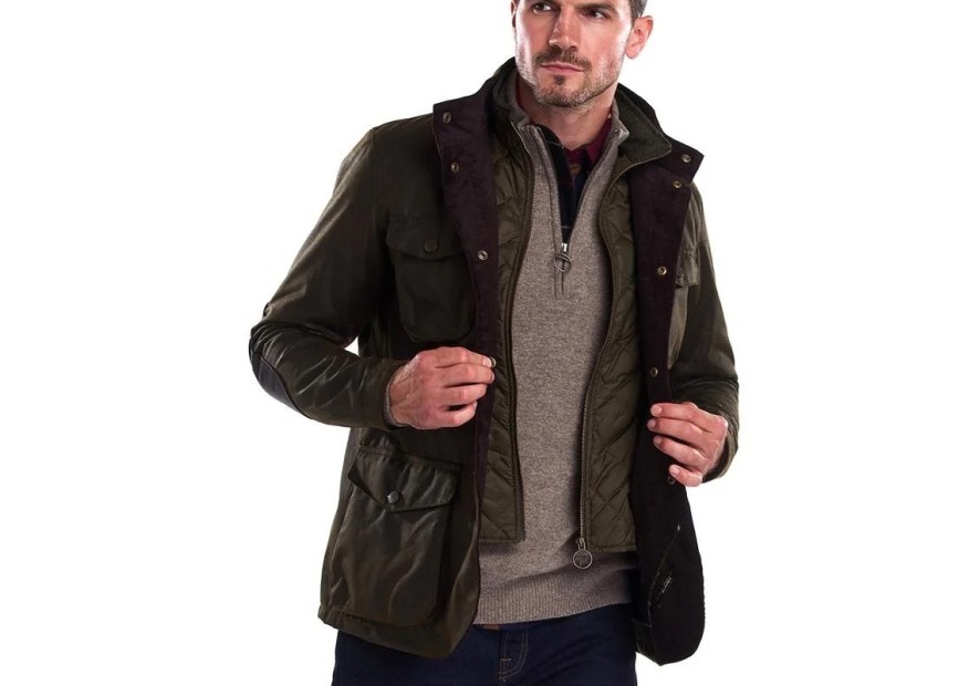 Veste huilée Barbour Ogston vert Olive