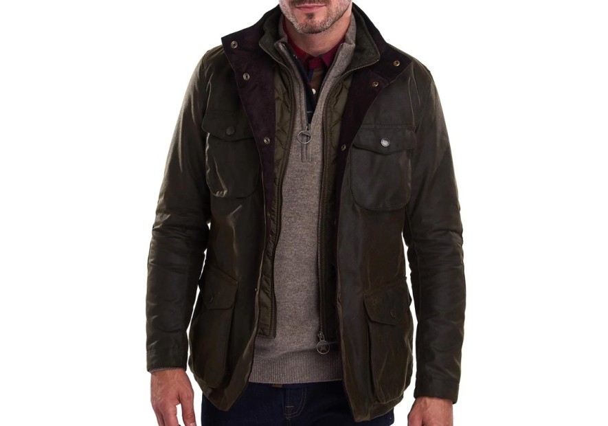 Veste huilée Barbour Ogston vert Olive