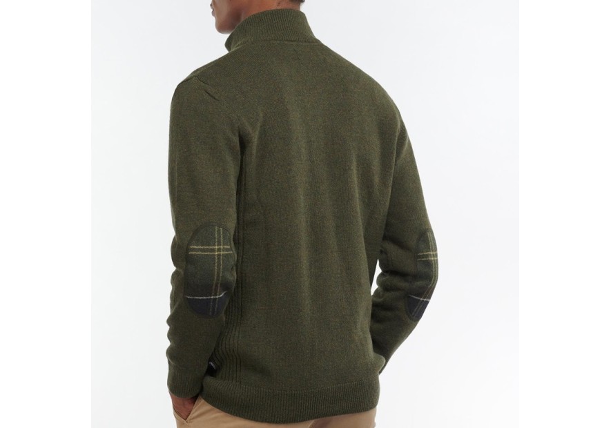 Pull col zippé Barbour Holden olive