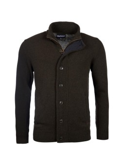 Cardigan laine agneau Barbour vert