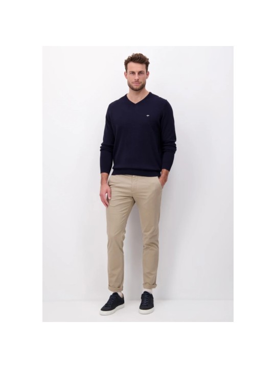 Pull en maille fine col V Fynch-Hatton navy Pull en maille fine col V Fynch-Hatton navy
