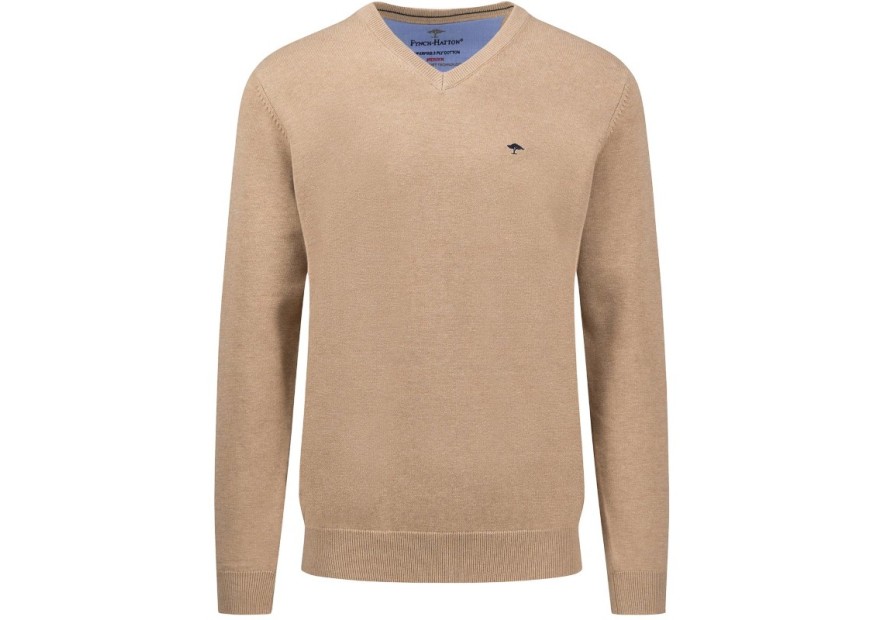 pull col en V Fynch-Hatton sable