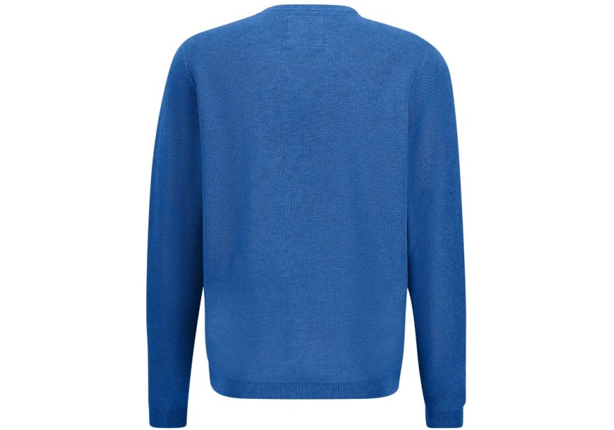 Pull col V Fynch-Hatton coton-cachemire bright ocean