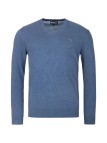 Pull coton Pima Barbour dark chambray Pull coton Pima Barbour dark chambray