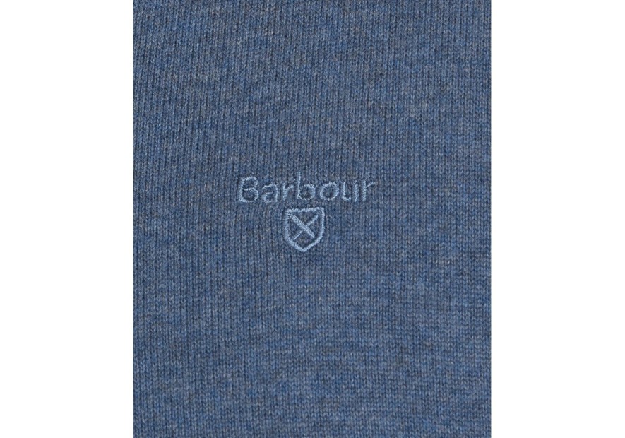 Pull coton Pima Barbour dark chambray