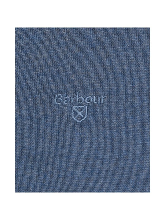 Pull coton Pima Barbour dark chambray Pull coton Pima Barbour dark chambray