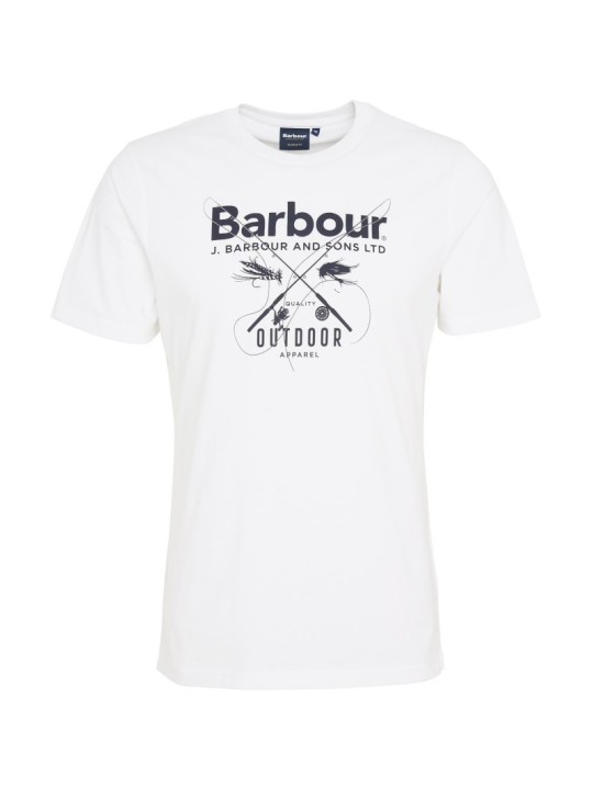 Tee shirt Barbour Fly blanc Tee shirt Barbour Fly blanc