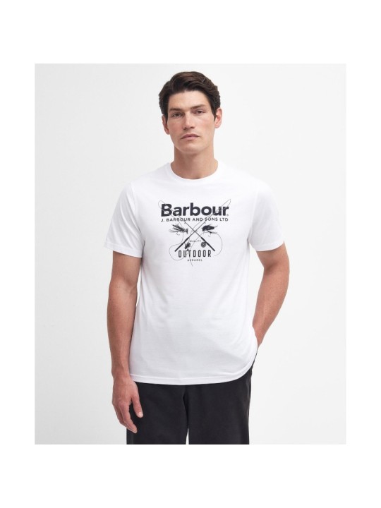 Tee shirt Barbour Fly blanc Tee shirt Barbour Fly blanc