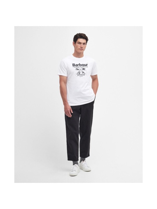 Tee shirt Barbour Fly blanc Tee shirt Barbour Fly blanc