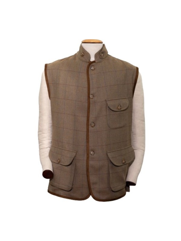 Gilet en tweed Lorenz Novasport Bleu et Rouge