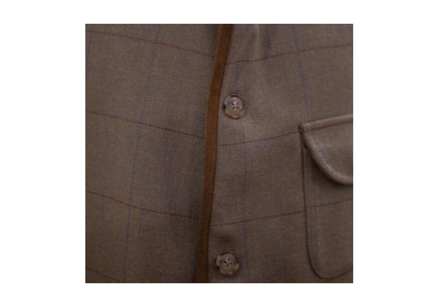 Gilet en tweed Lorenz Novasport Bleu et Rouge