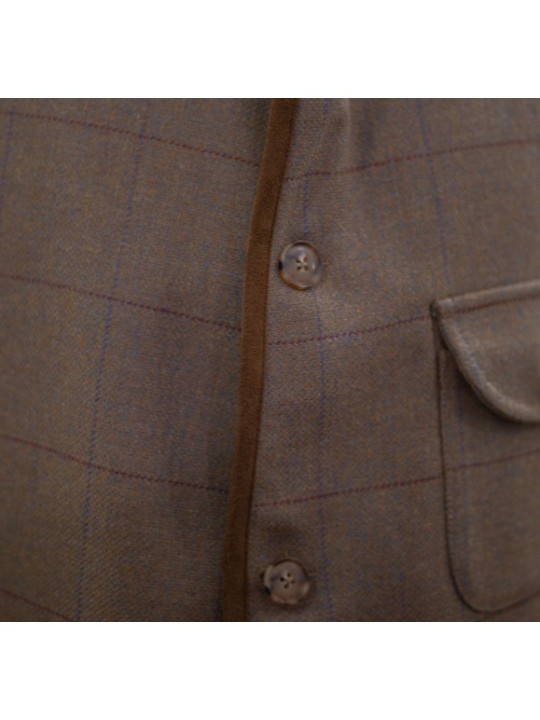Gilet en tweed Lorenz Novasport Bleu et Rouge