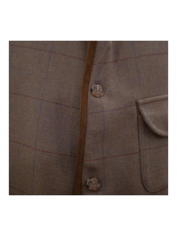 Gilet en tweed Lorenz Novasport Bleu et Rouge