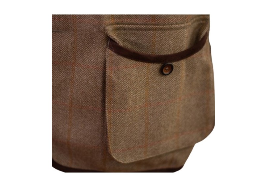 Gilet en tweed Lorenz Novasport Rouge et Orange