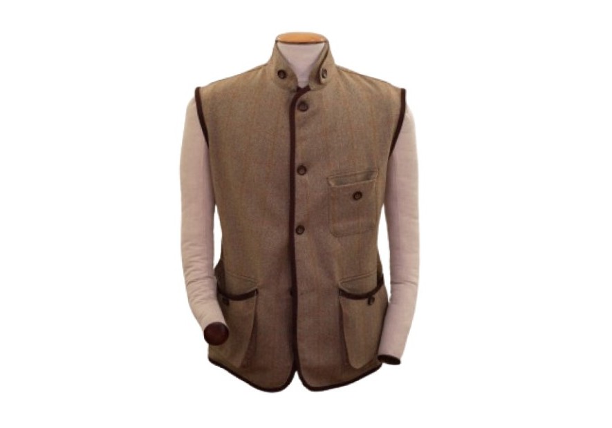 Gilet en tweed Lorenz Novasport Rouge et Orange