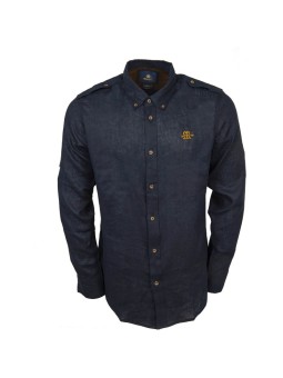 Chemise Rigby pour homme en lin bleu