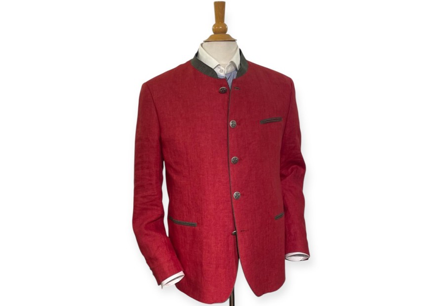 Veste autrichienne Maximilian lin rouge
