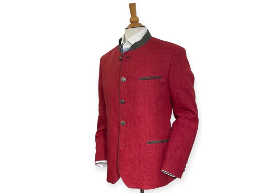 Veste autrichienne Maximilian lin rouge