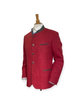 Veste autrichienne Maximilian lin rouge