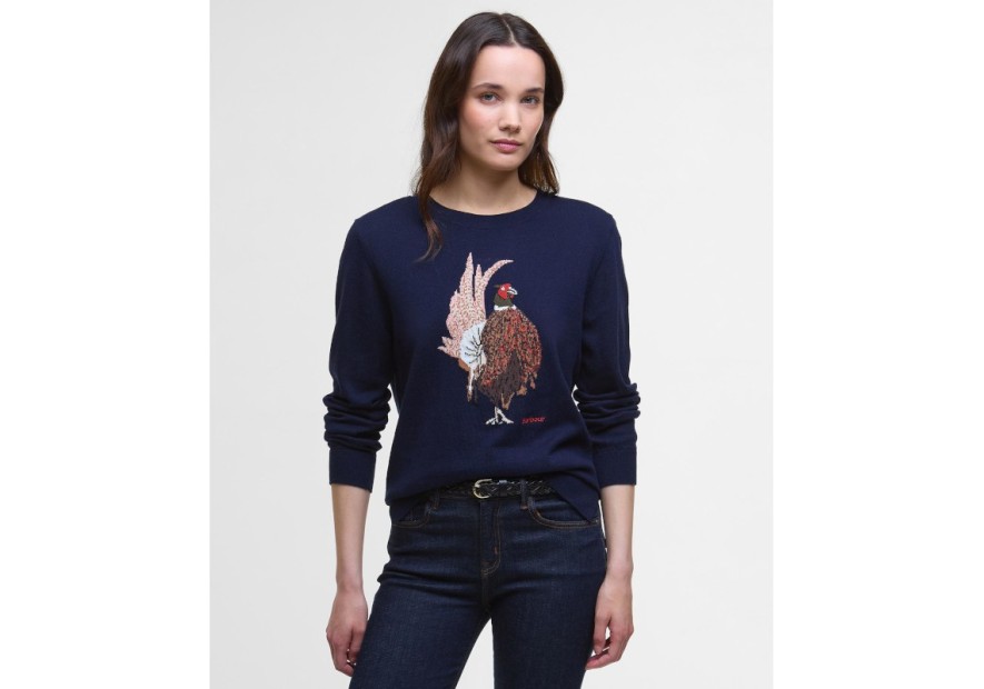 Pull femme Barbour Homeswood faisan marine