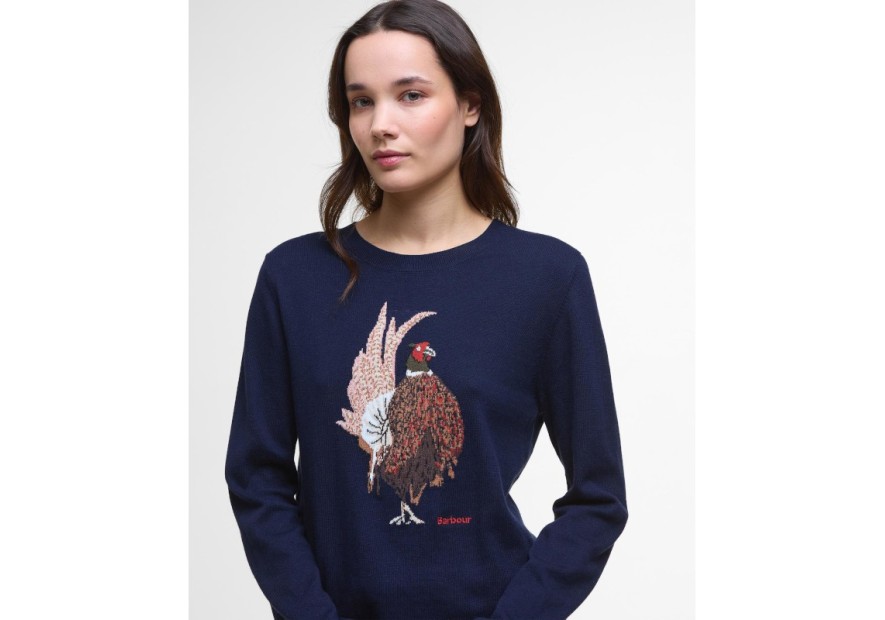 Pull femme Barbour Homeswood faisan marine