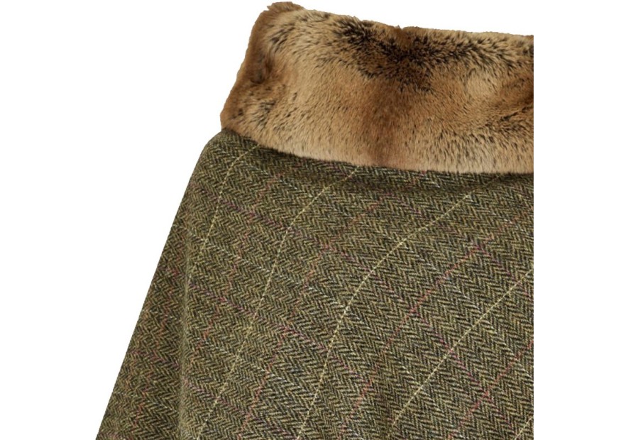 Poncho en tweed Dubarry Silverfir- Thistle