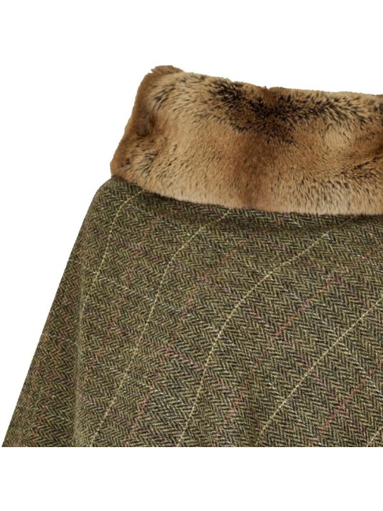 Poncho en tweed Dubarry Silverfir- Thistle
