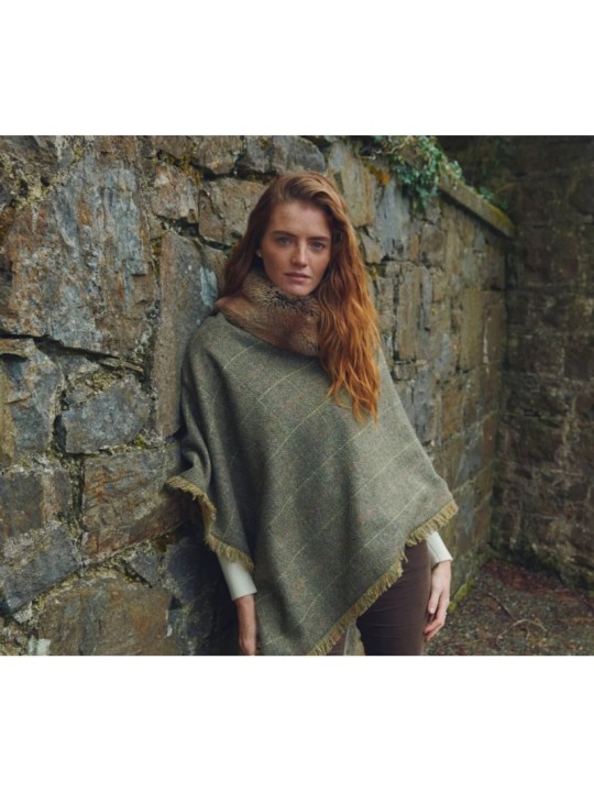 Poncho en tweed Dubarry Silverfir- Thistle